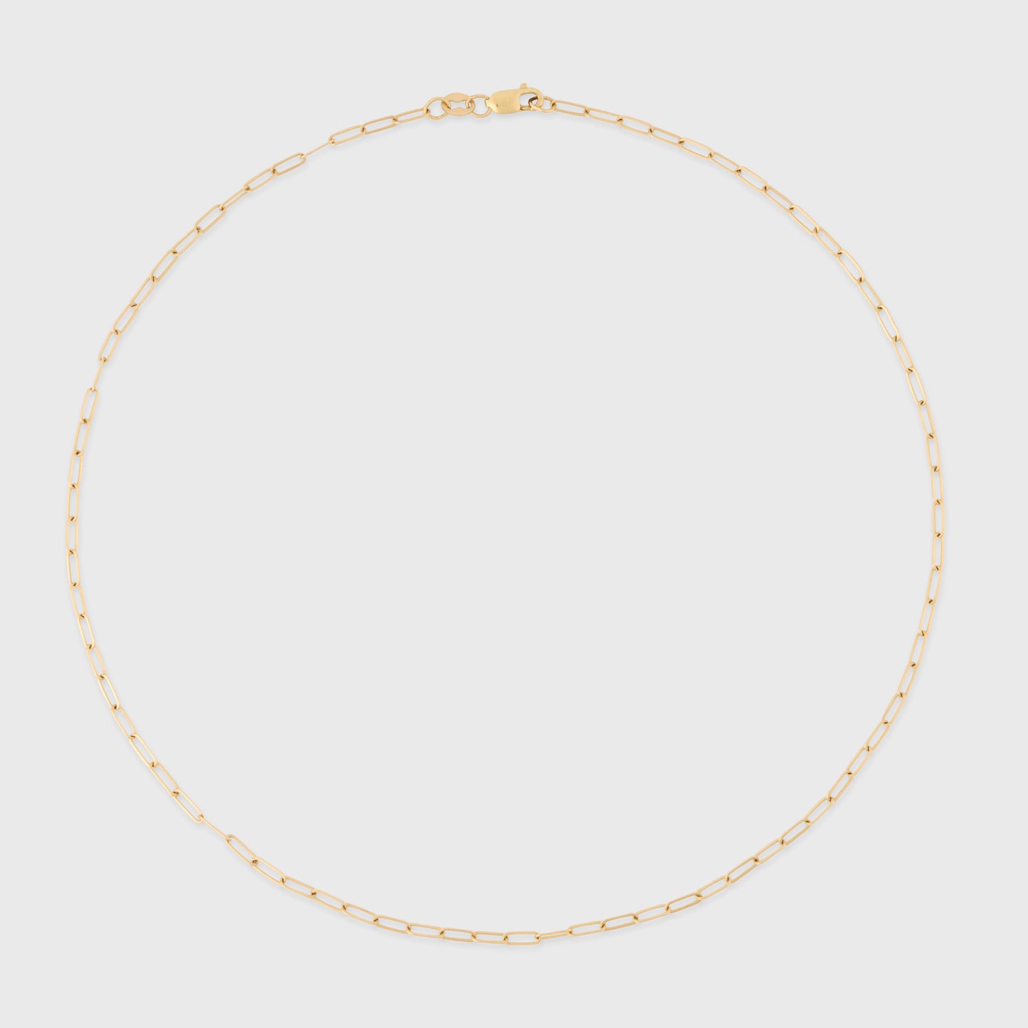 14k paperclip choker