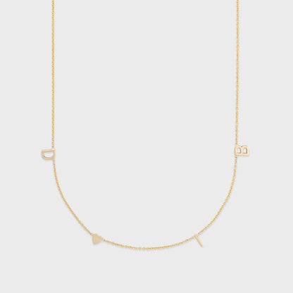 14k custom classic initials necklace
