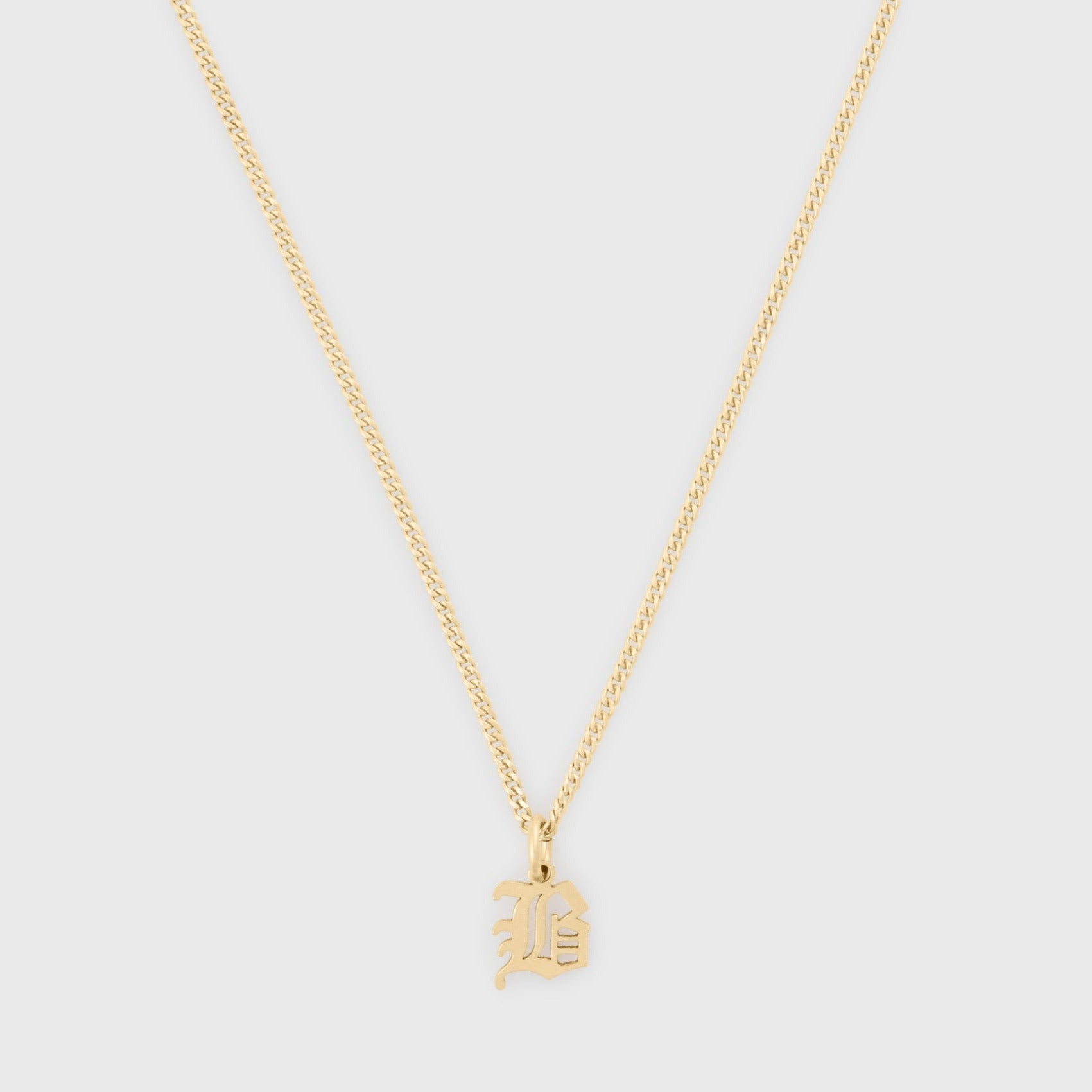 14k Gold Initial Necklace, deals Old English Initial Necklace