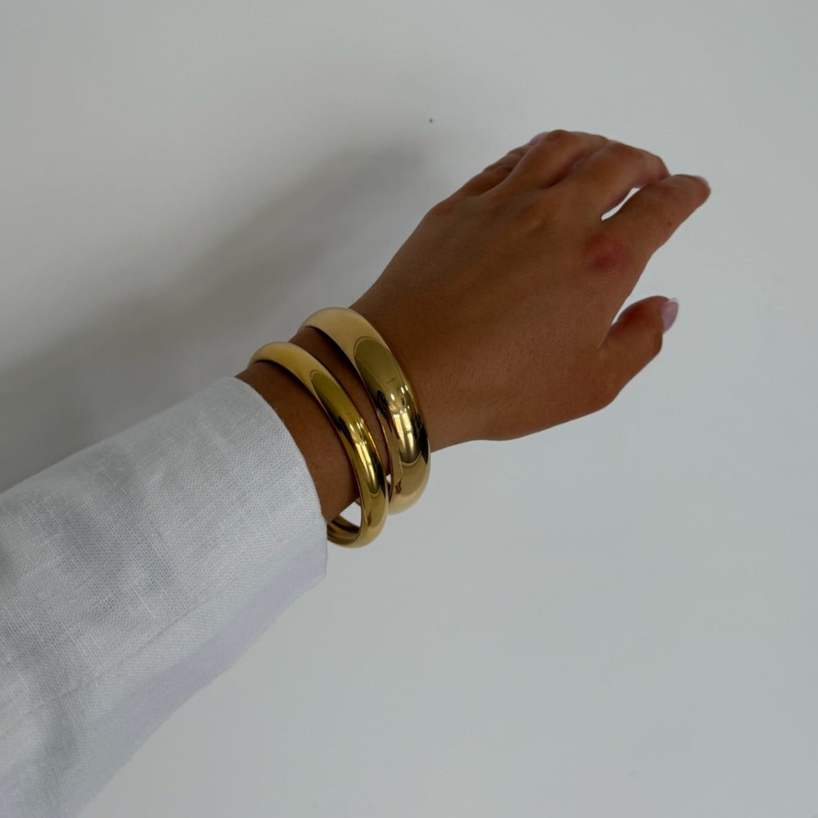 statement bangle double stack (10+15mm)