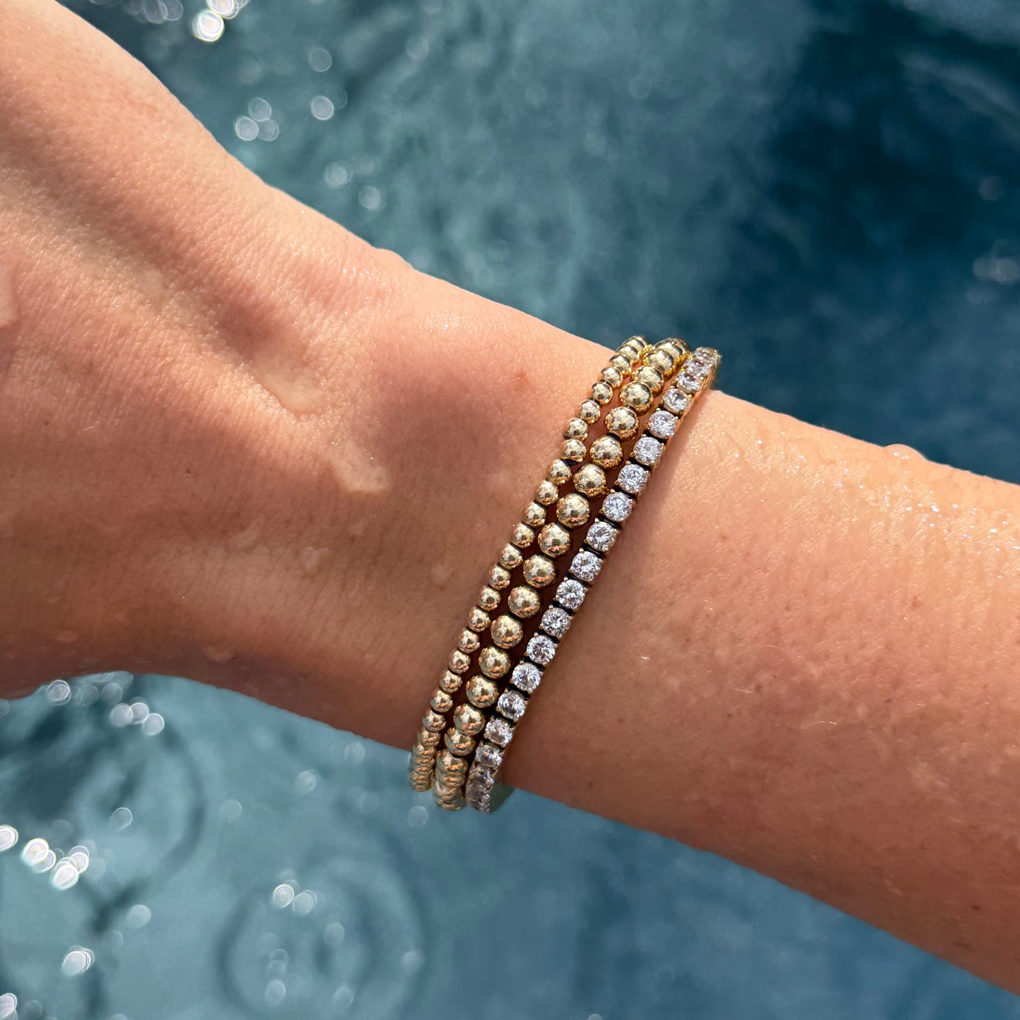classic tennis bracelet (gold)
