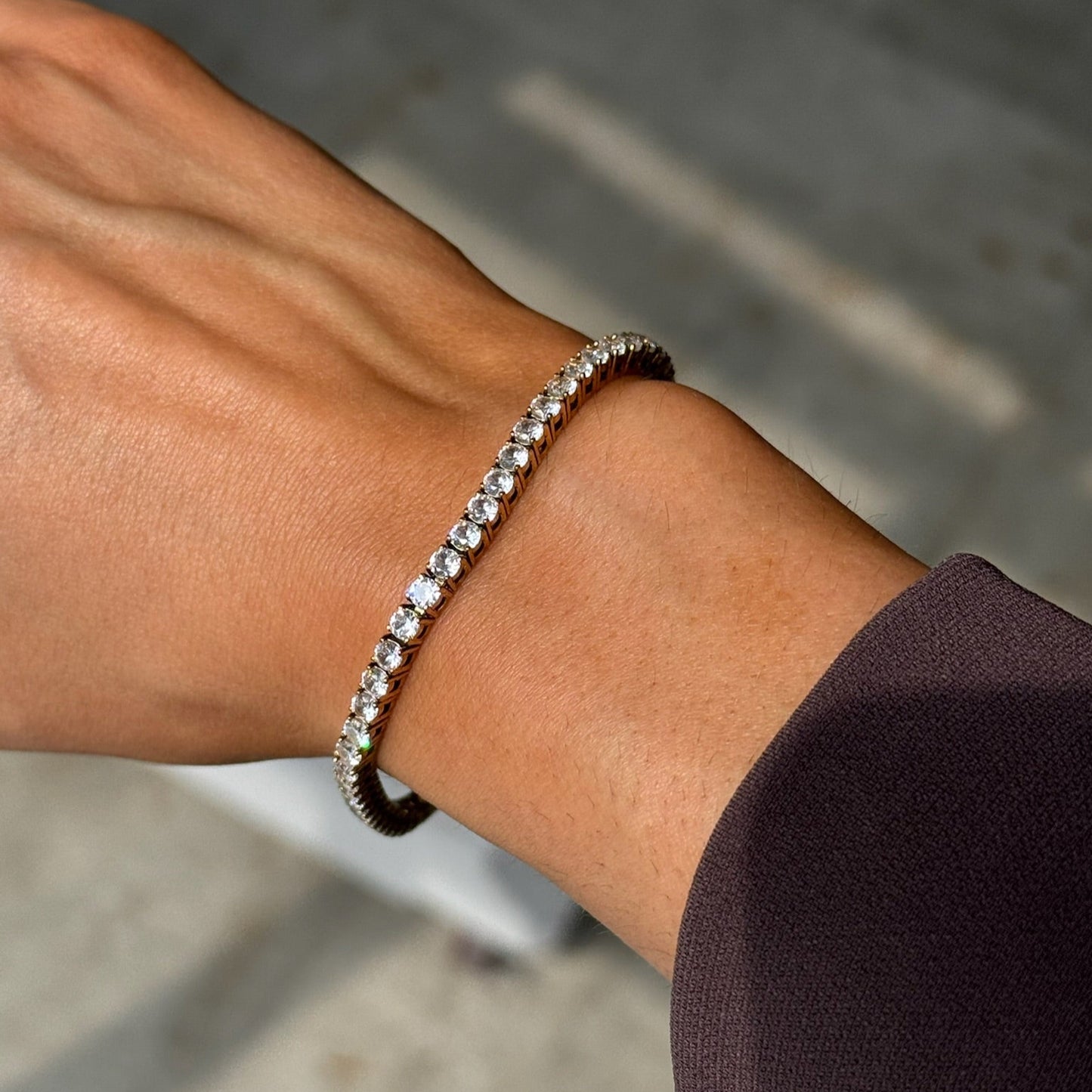 classic tennis bracelet (gold)