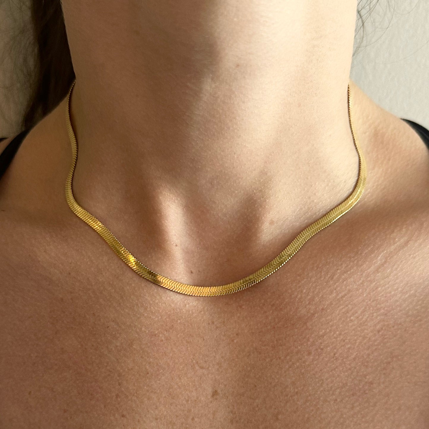 chunky herringbone necklace