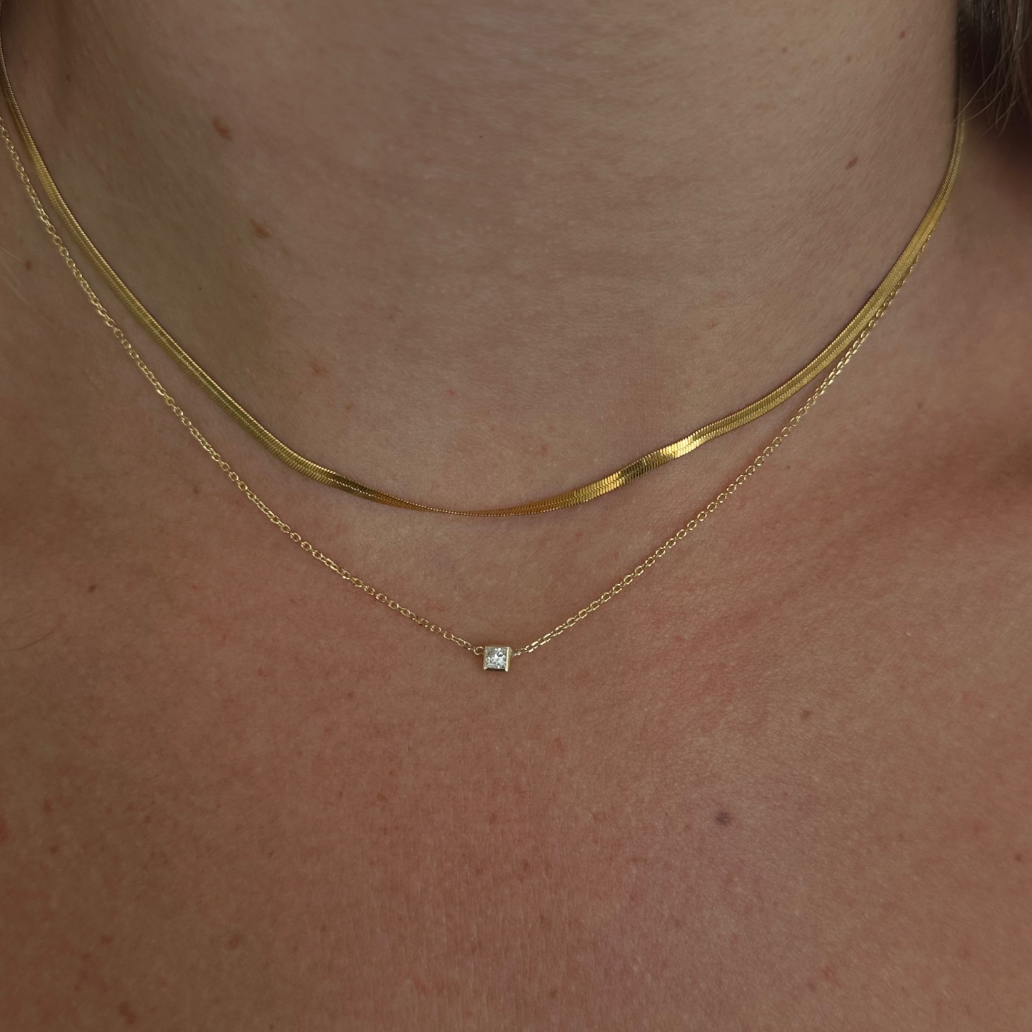 Halskette aus 14 Karat Berkeley-Diamant