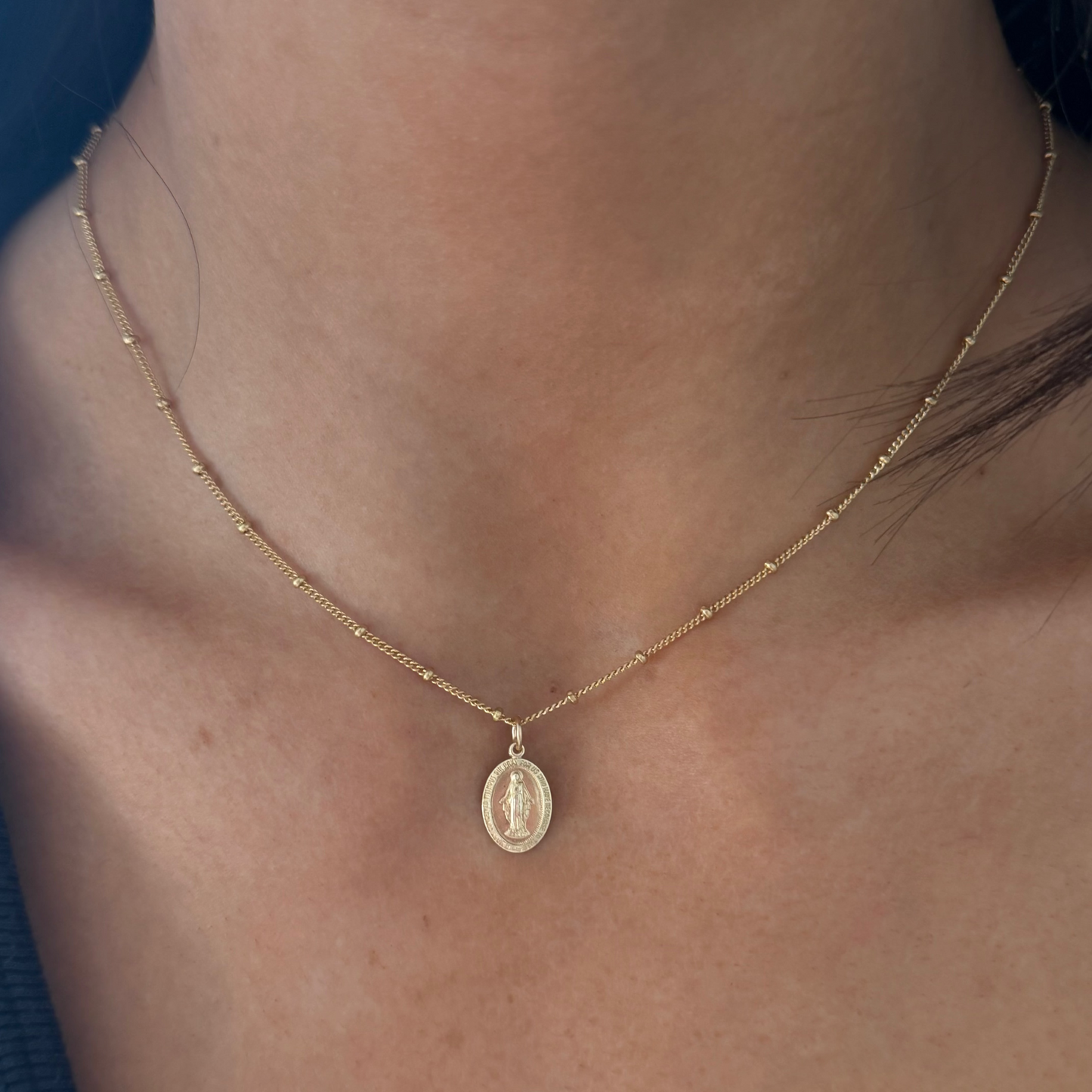 blessed mary necklace