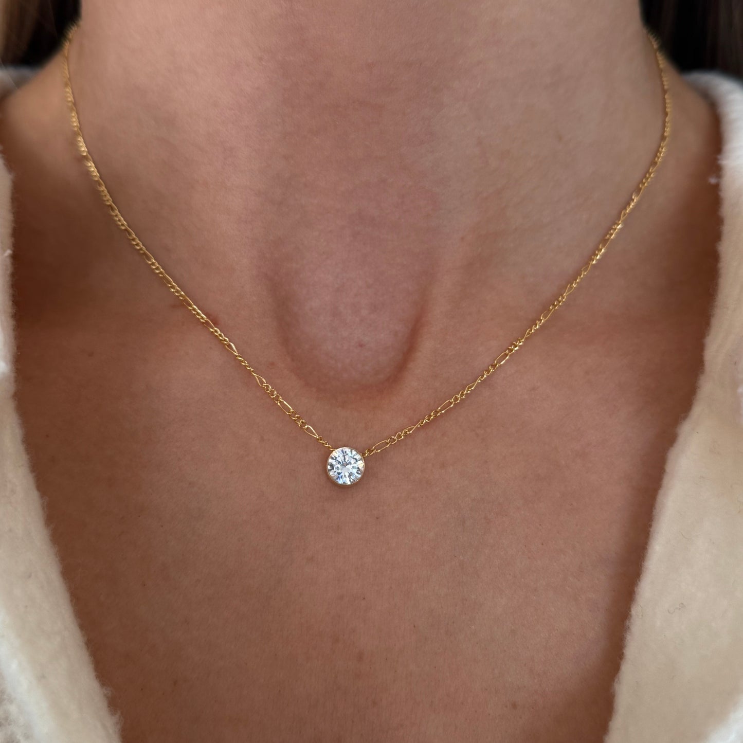 gothic bezel necklace