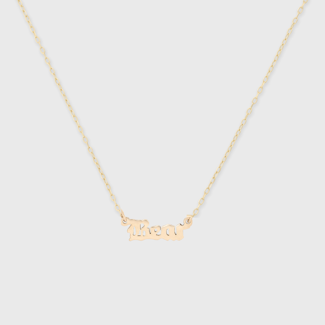 Collier prénom 14k