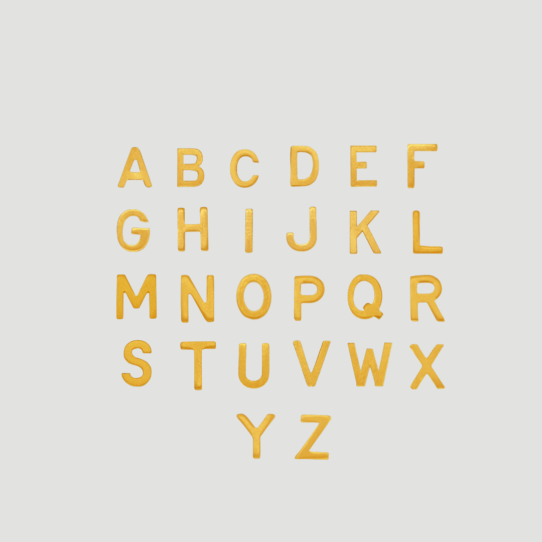 14k custom classic initials necklace