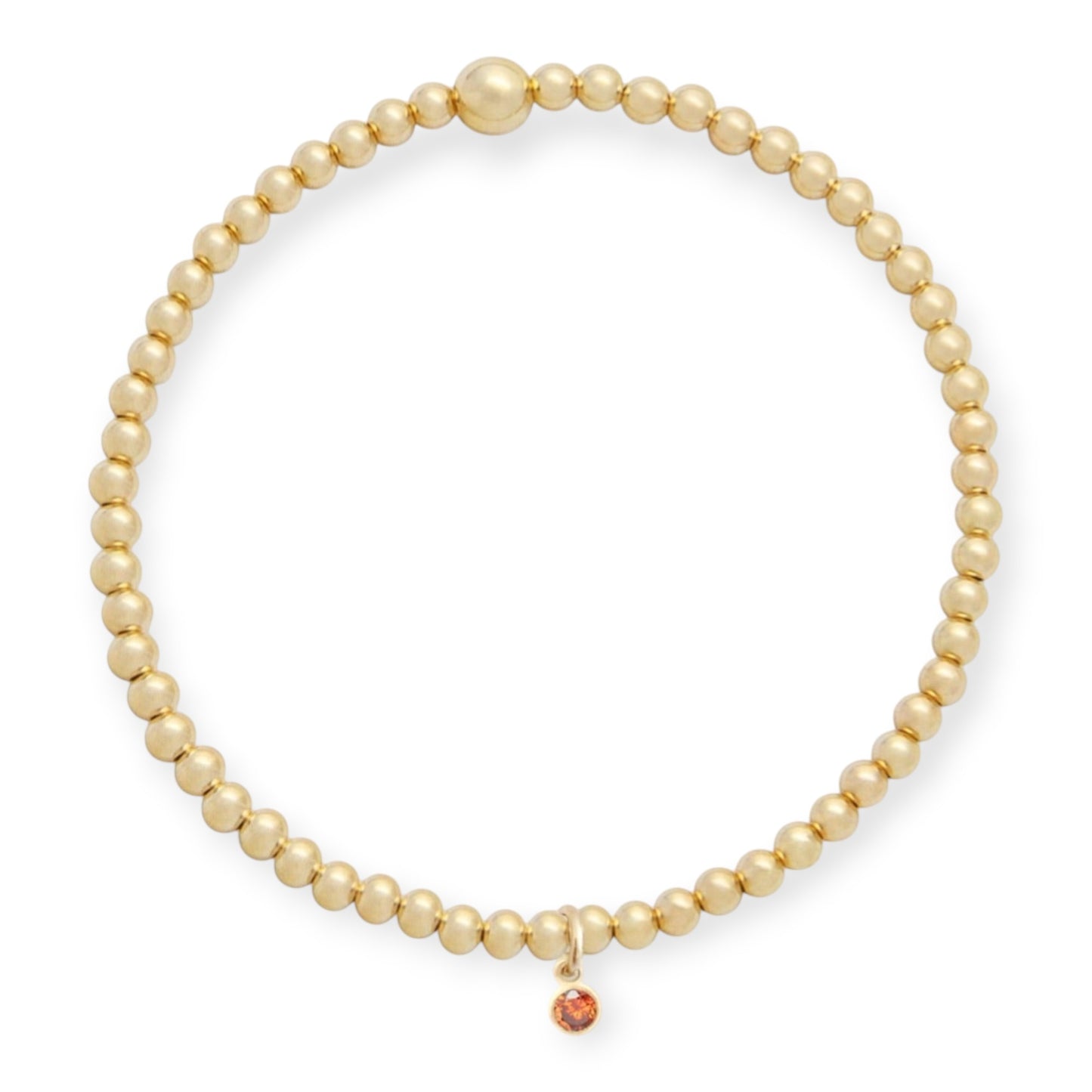 bracelet junon avec pierre de naissance (3 mm)