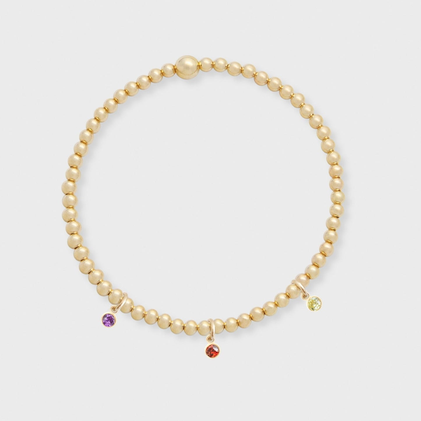 bracelet juno multi-pierres de naissance (3mm)