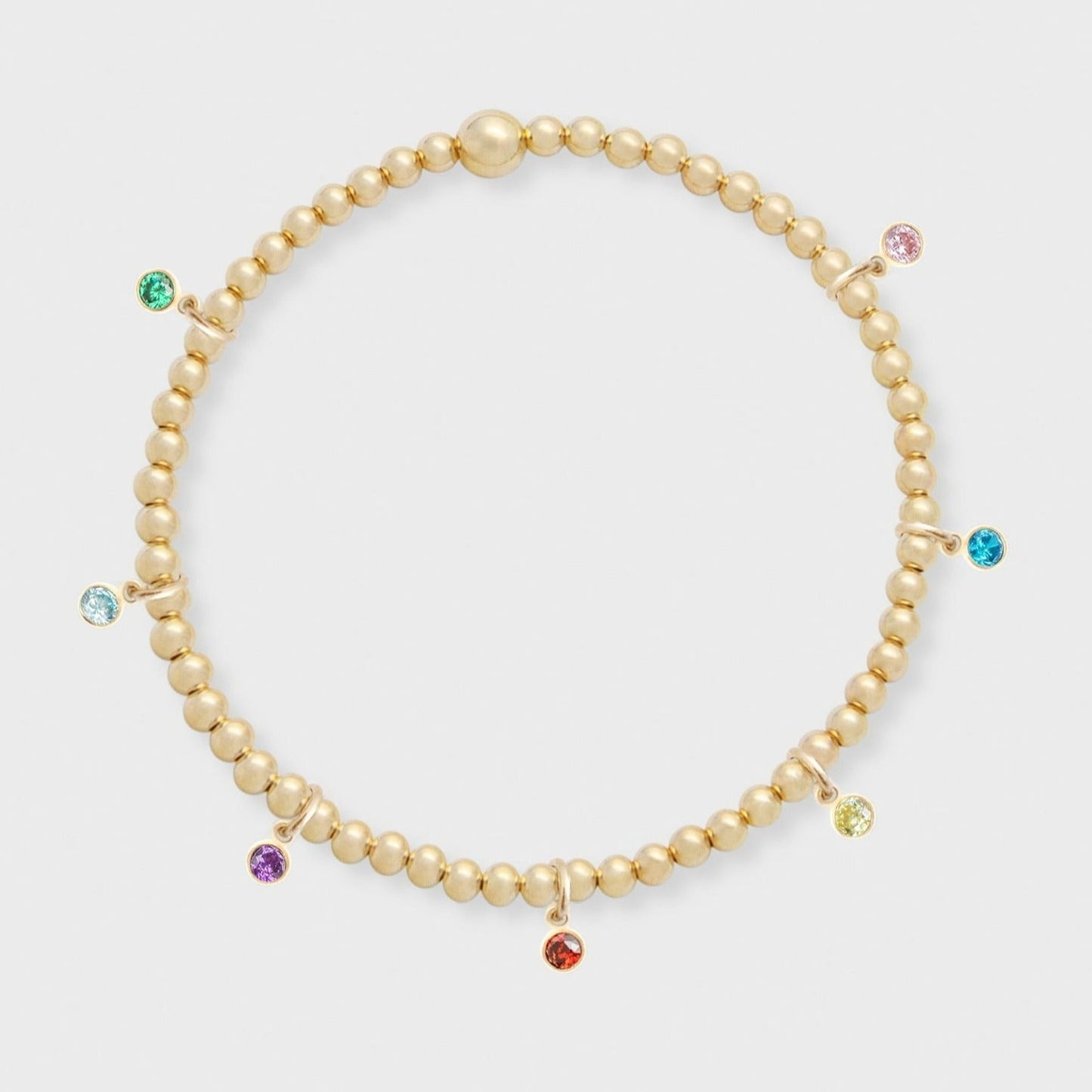 multi-birthstone juno bracelet (3mm)