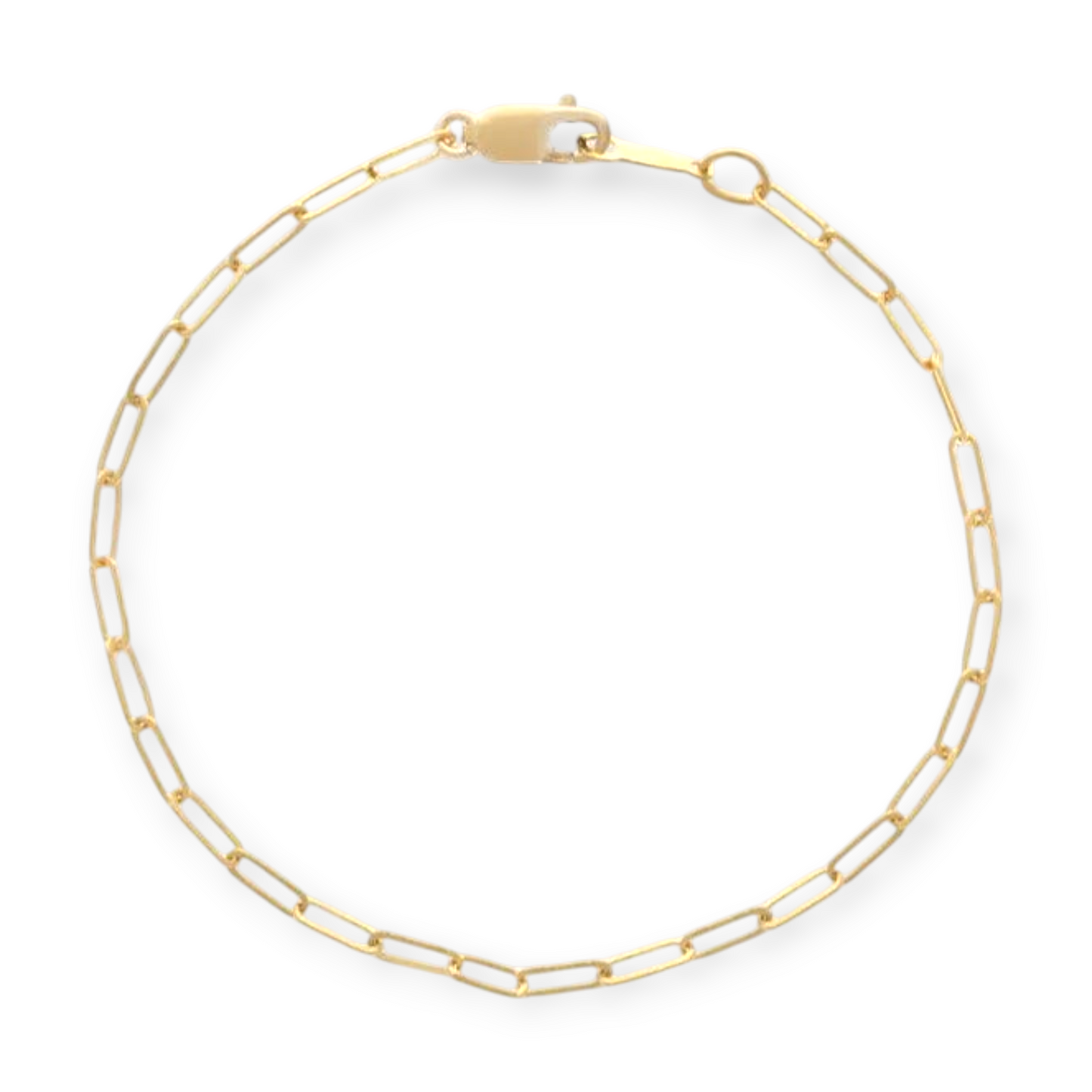 14k paperclip bracelet