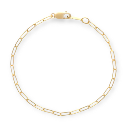 14k paperclip bracelet