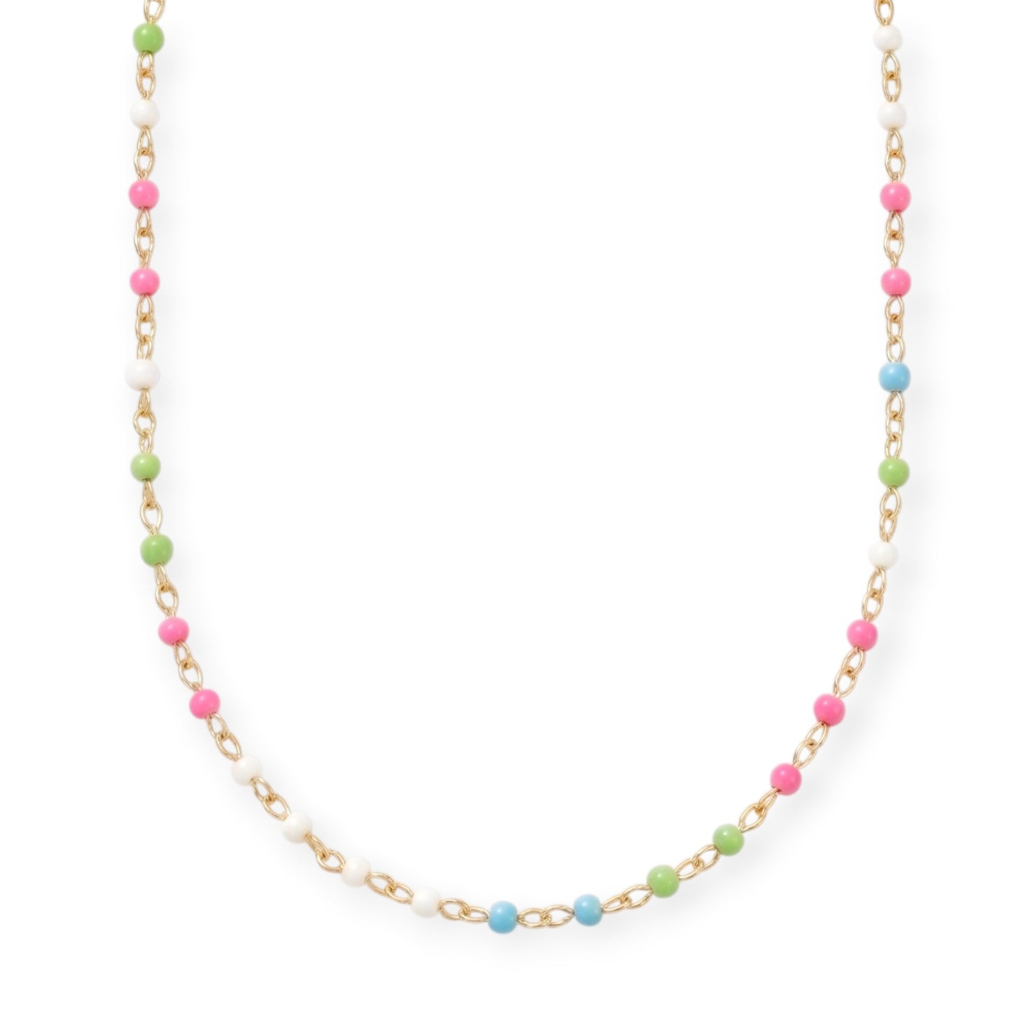 dainty colorful dotted necklace