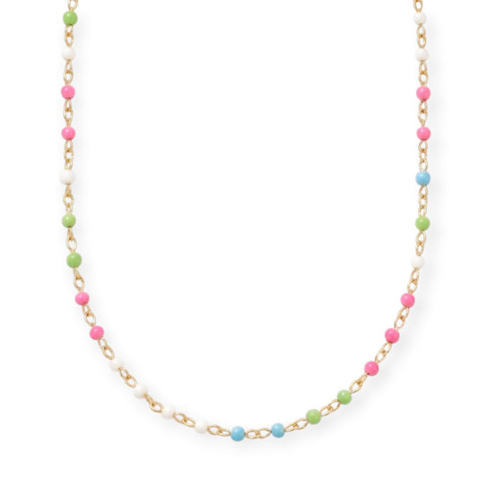 dainty colorful dotted necklace