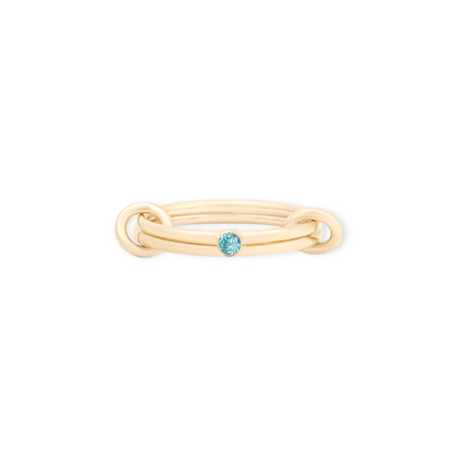 december birthstone linked ring