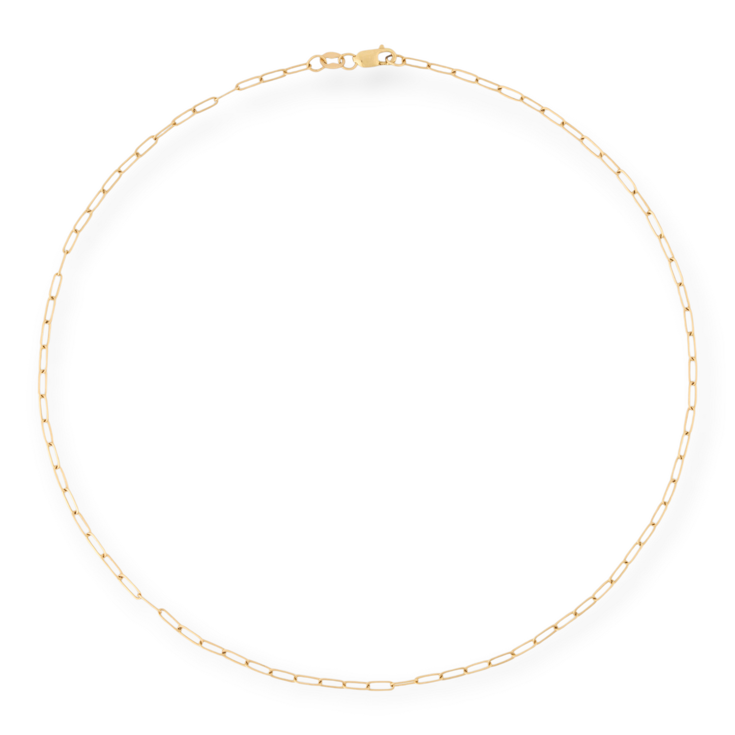 14k paperclip choker