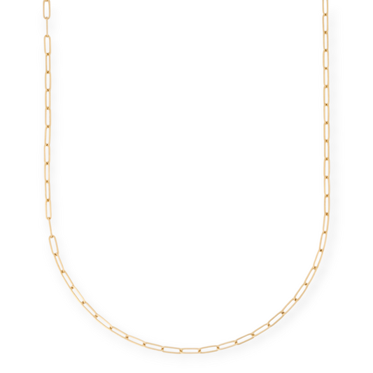14k paperclip necklace