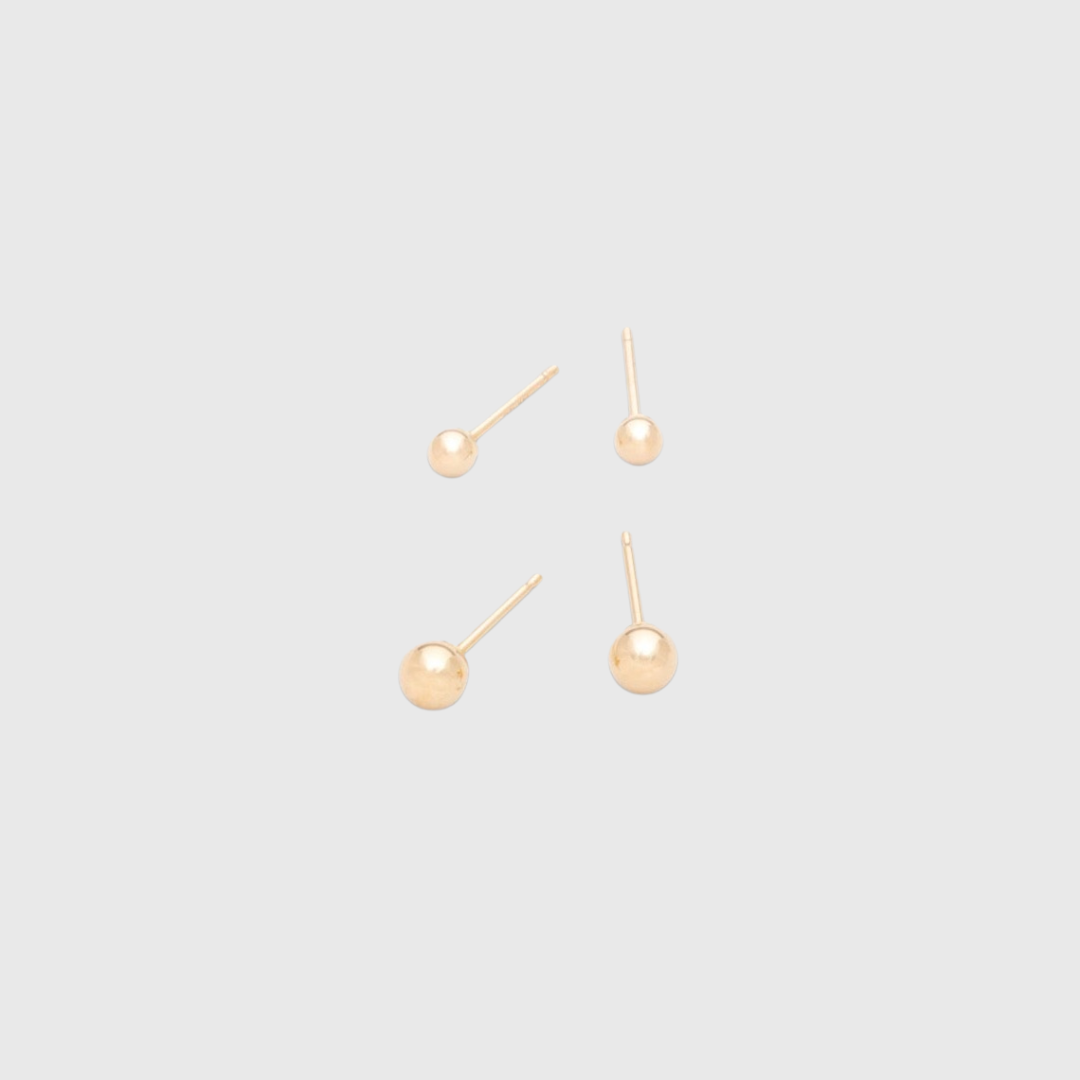 14k ball studs