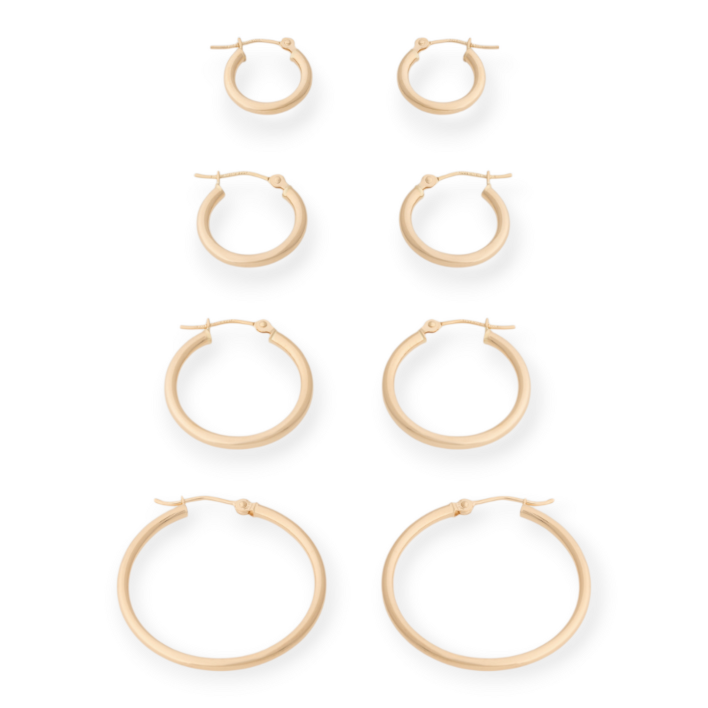 14k everyday hoops