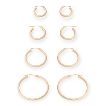 14k everyday hoops