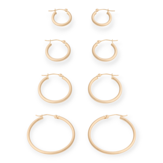 14k everyday hoops