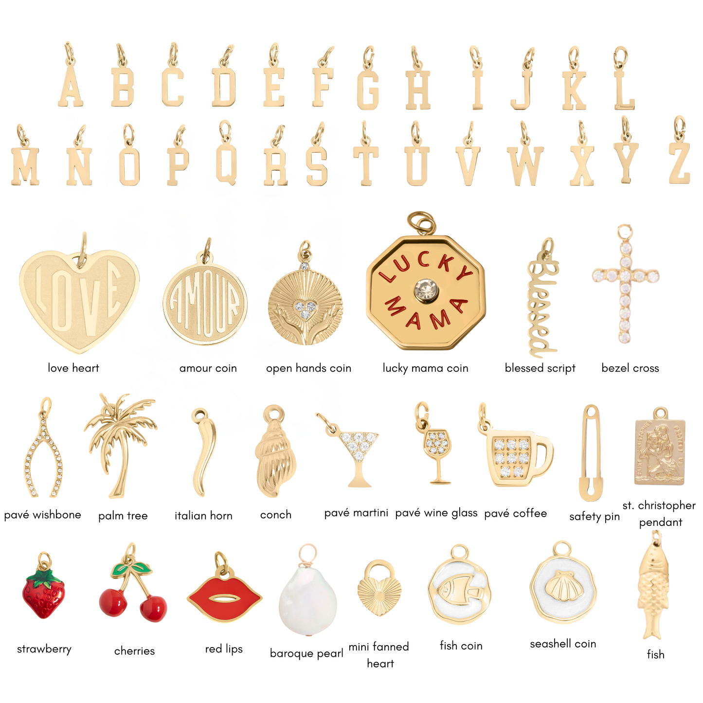 cuffed charm necklace