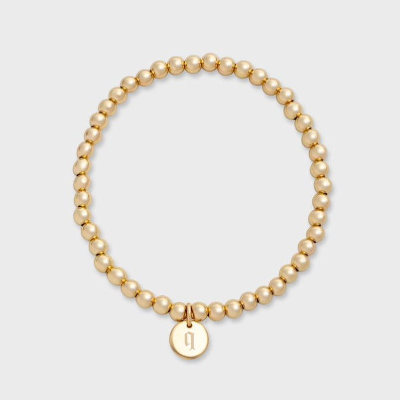 altes englisches Initialen-Juno-Armband (4 mm)