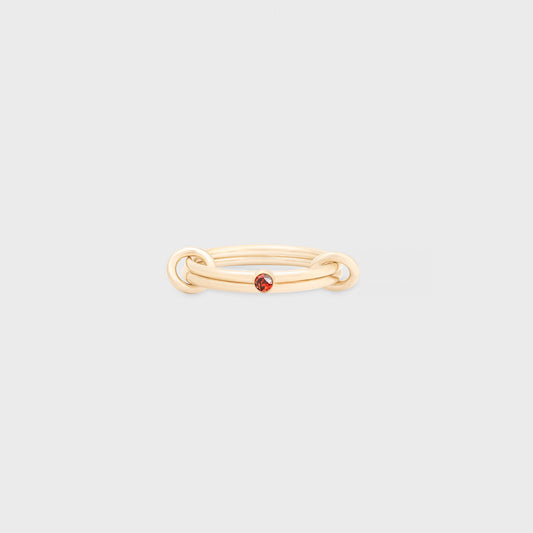 january birthstone linked ring