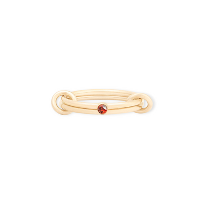 january birthstone linked ring
