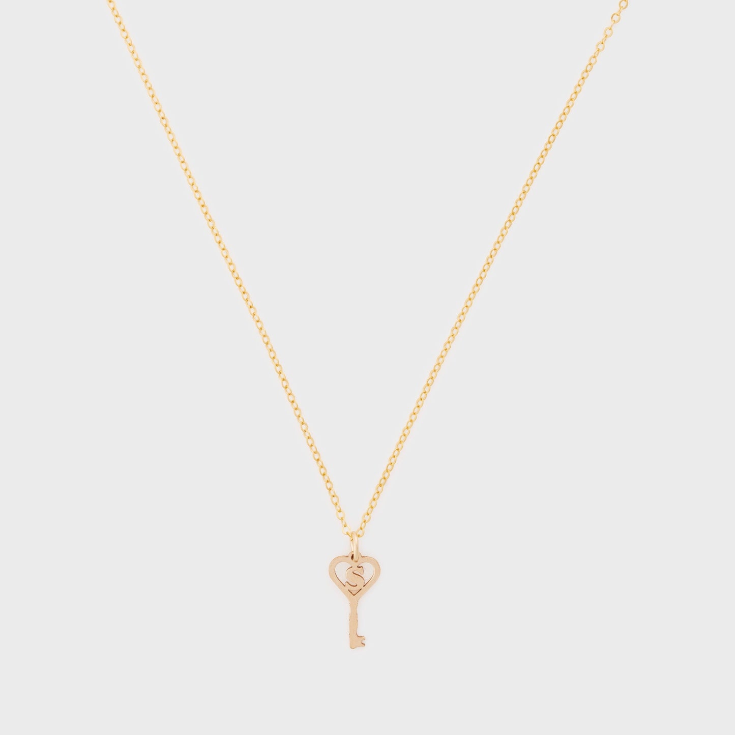 initial key necklace