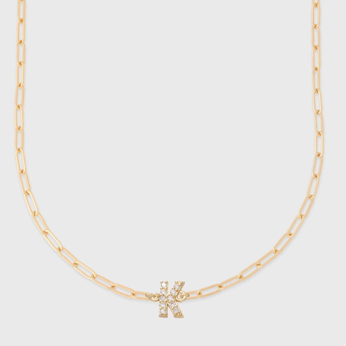 pavé initial necklace