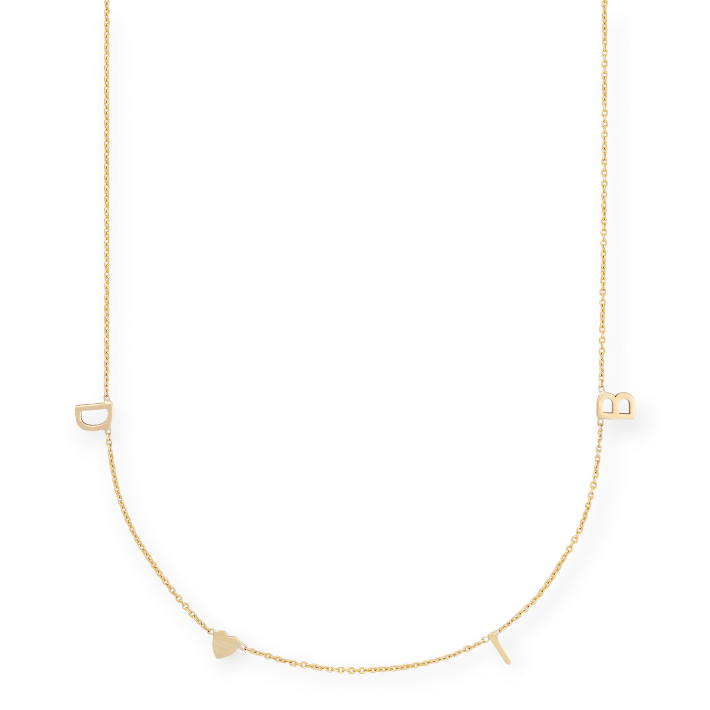 14k custom classic initials necklace