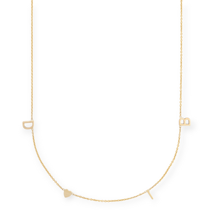 14k custom classic initials necklace
