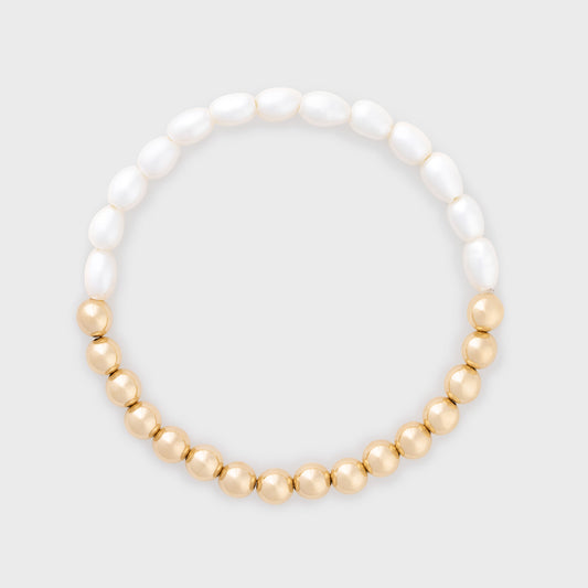 half pearl half juno bracelet (6mm)
