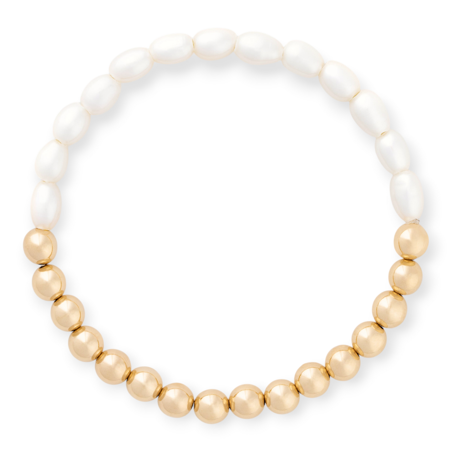 Halbperle, halb Juno-Armband (6 mm)