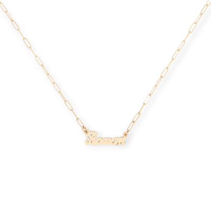 10k/14k nameplate necklace