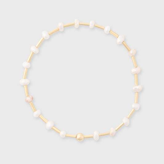 freshwater pearl station bracelet