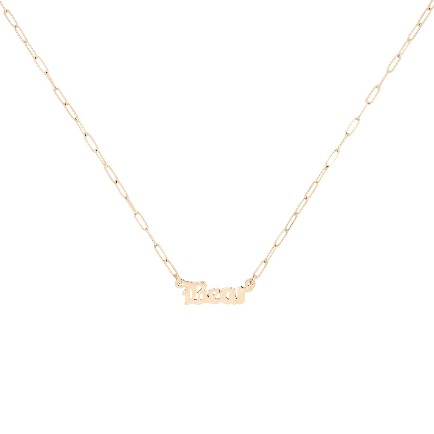 10k/14k nameplate necklace
