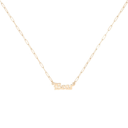 10k/14k nameplate necklace