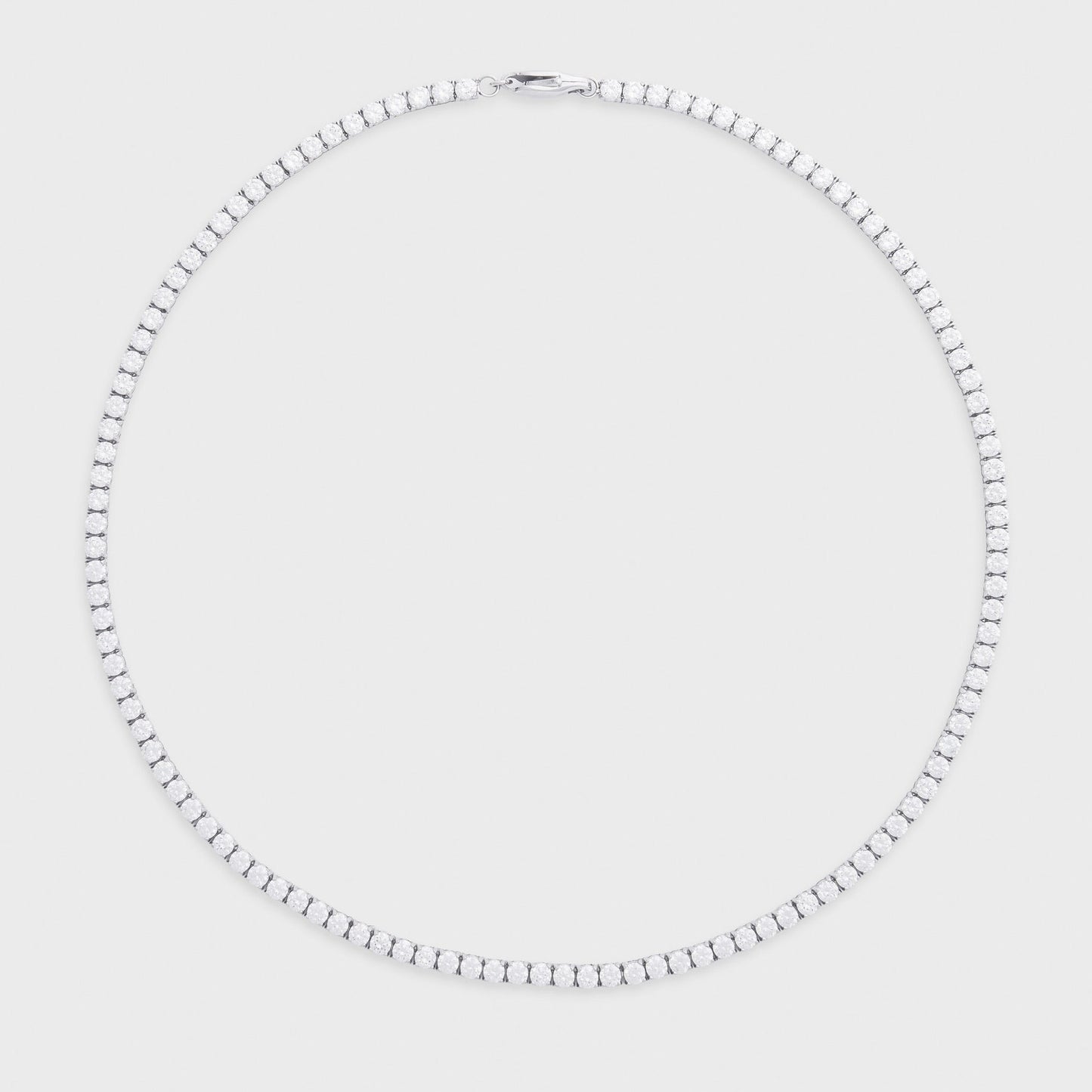 classic tennis necklace (silver)
