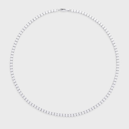 classic tennis necklace (silver)