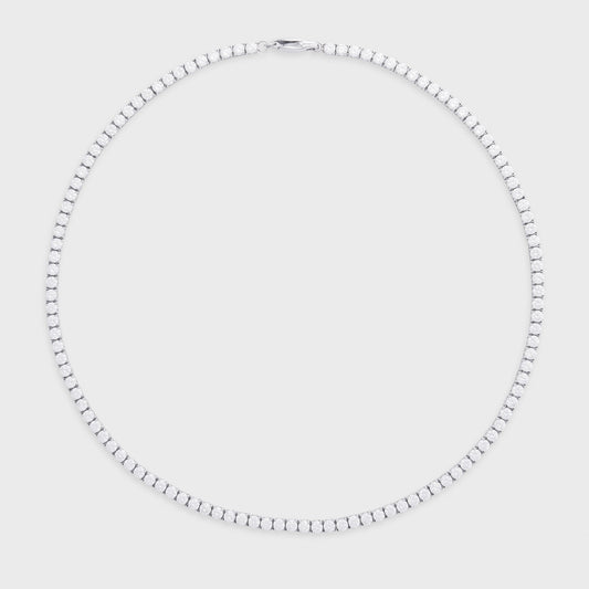classic tennis necklace (silver)
