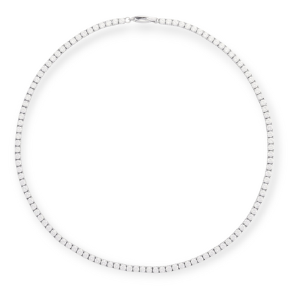 classic tennis necklace (silver)