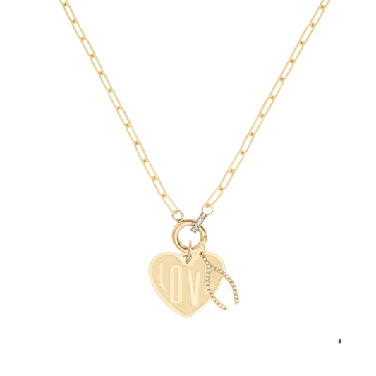 cuffed charm necklace