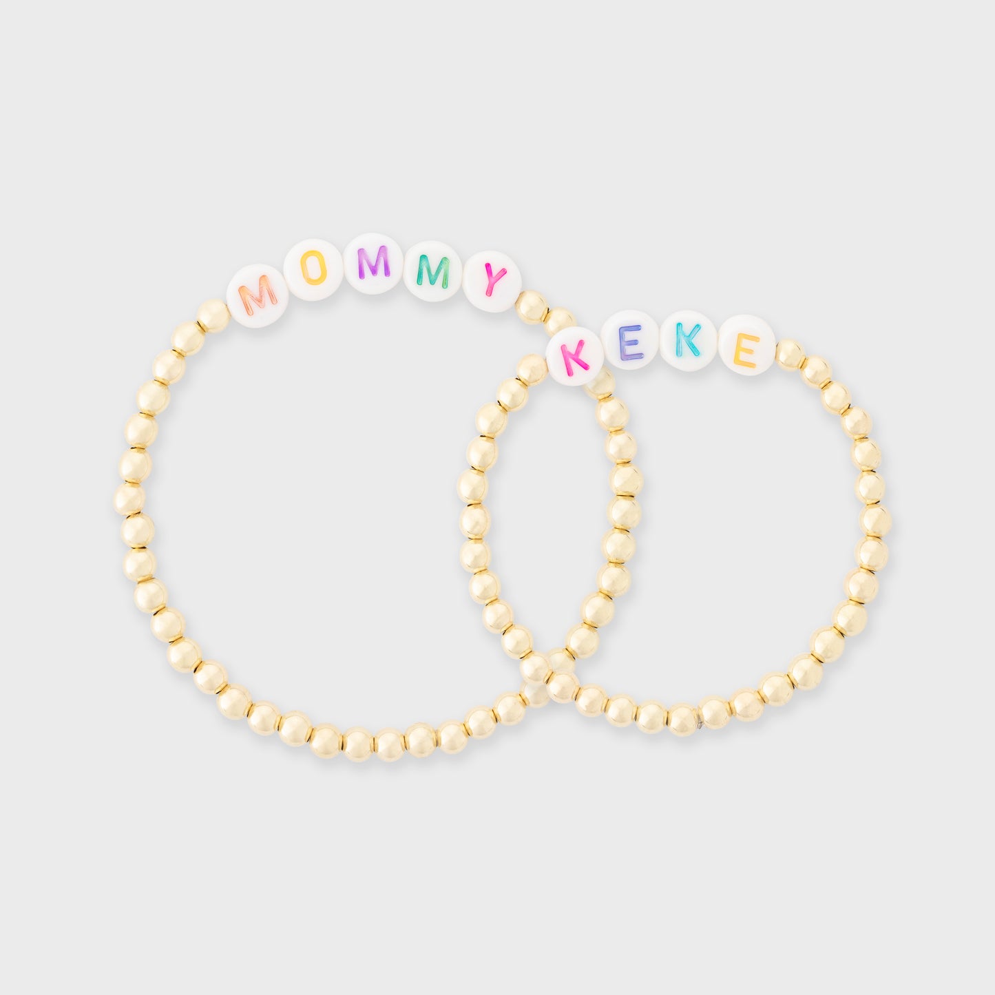 mommy + me custom gold juno bracelets