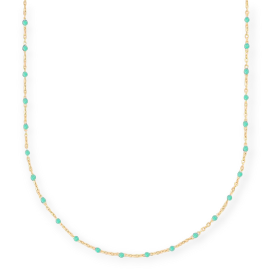 turquoise daisy necklace
