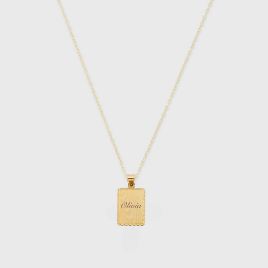 14k custom dog tag necklace