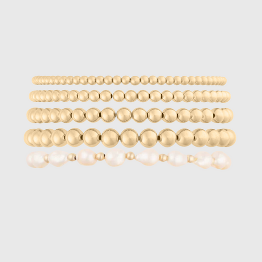 baroque juno bracelet five stack (3+4+5+6+7mm)
