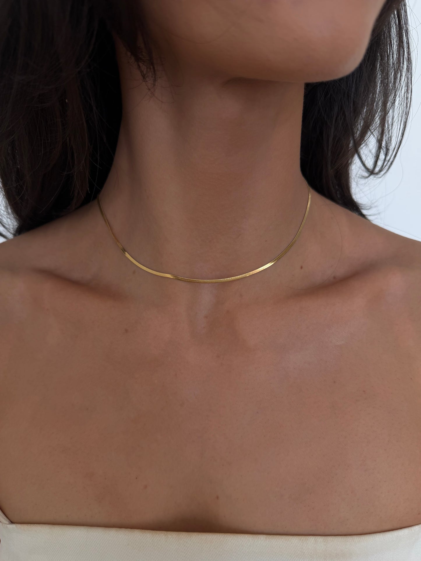 dainty herringbone necklace